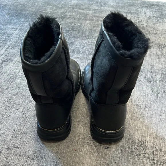 UGG Leather Black Boots - Picture 2 of 8
